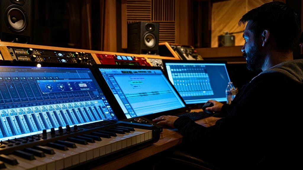 Compositeur appliquant le principe MAYA en production musicale.