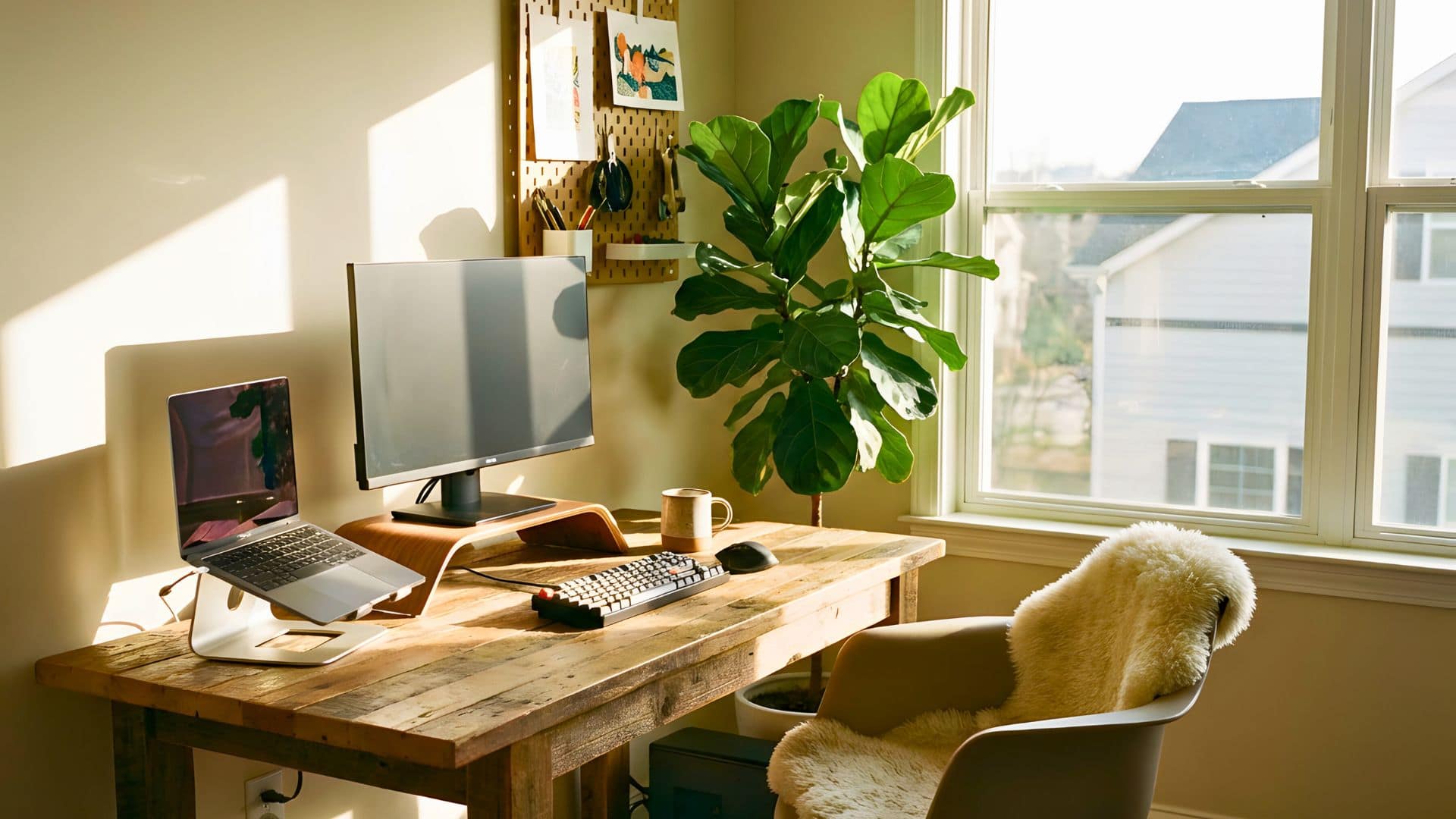 Espace de travail rangé pour finir proprement une session de travail.